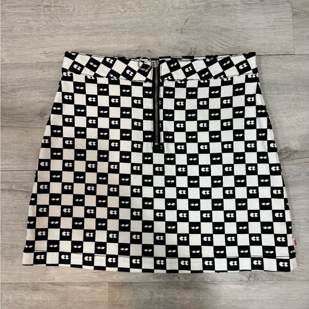 Lazy Oaf Vans Eyeball Black and White Checkered Skirt